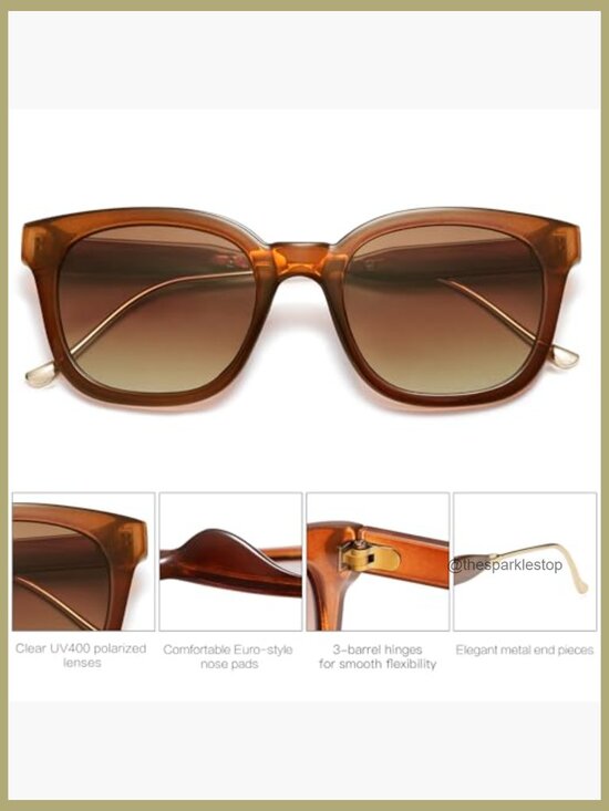 Classic Square Polarized Sunglasses Retro UV400 Sunnies main image 5